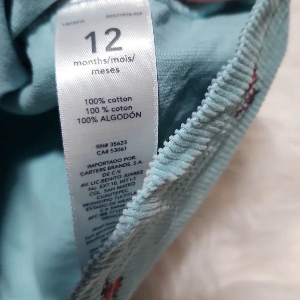 Carters corduroy jumper dress- 12 months